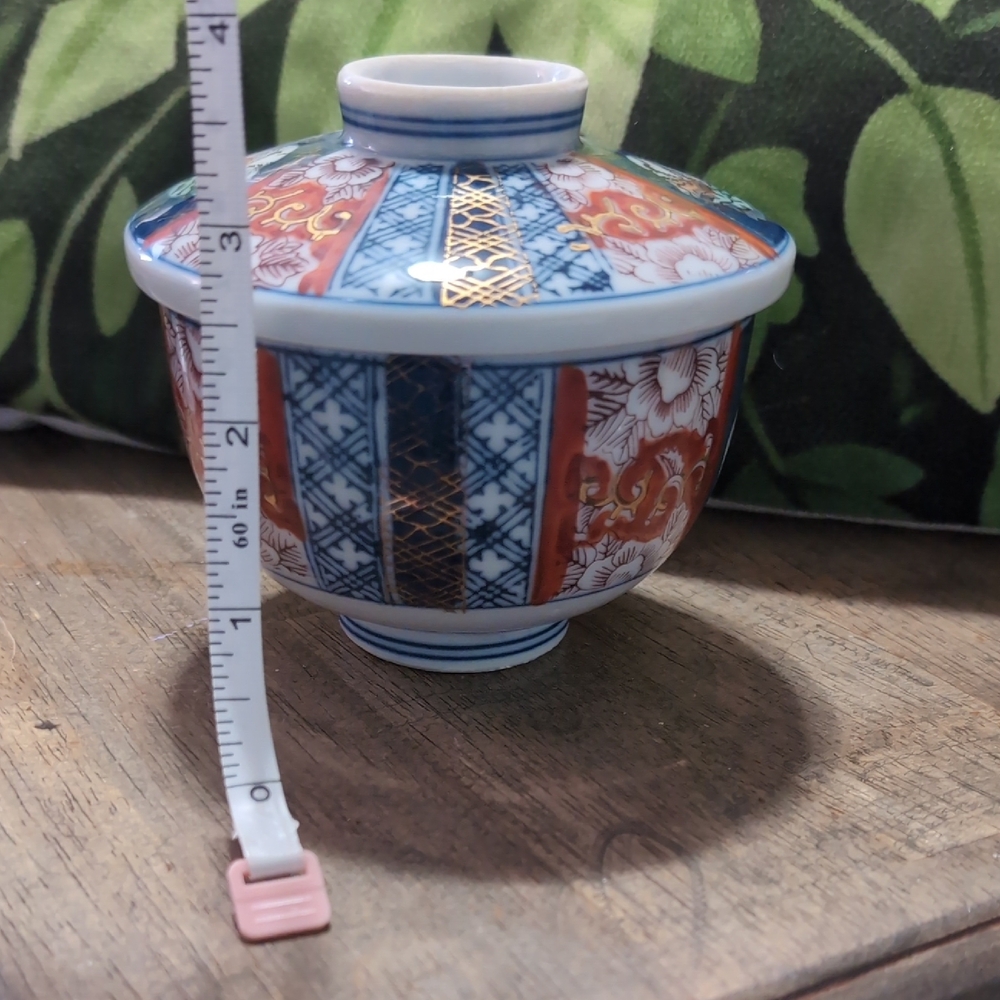 Antique Japanese Rice Bowl With Lid *BINJ - Picture 3 of 13